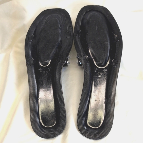 NICOLE MILLER Jessa Jelly Clear Rhinestone Slide Sandals Size 8 EUC - Picture 5 of 8